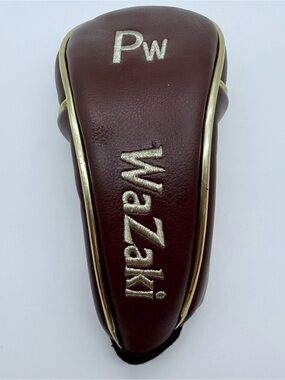 Wazaki PW Wedge Brown w/Gold Trim Golf Club Head Cover